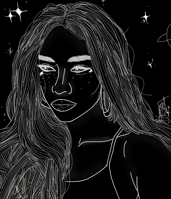 Aesthetic Art Black And White Drawing