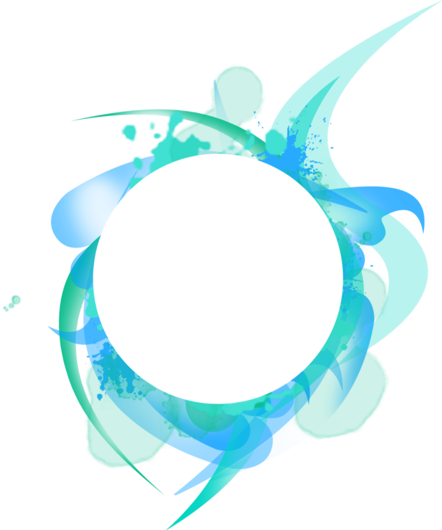 blue circle frame water splash effect abstract...