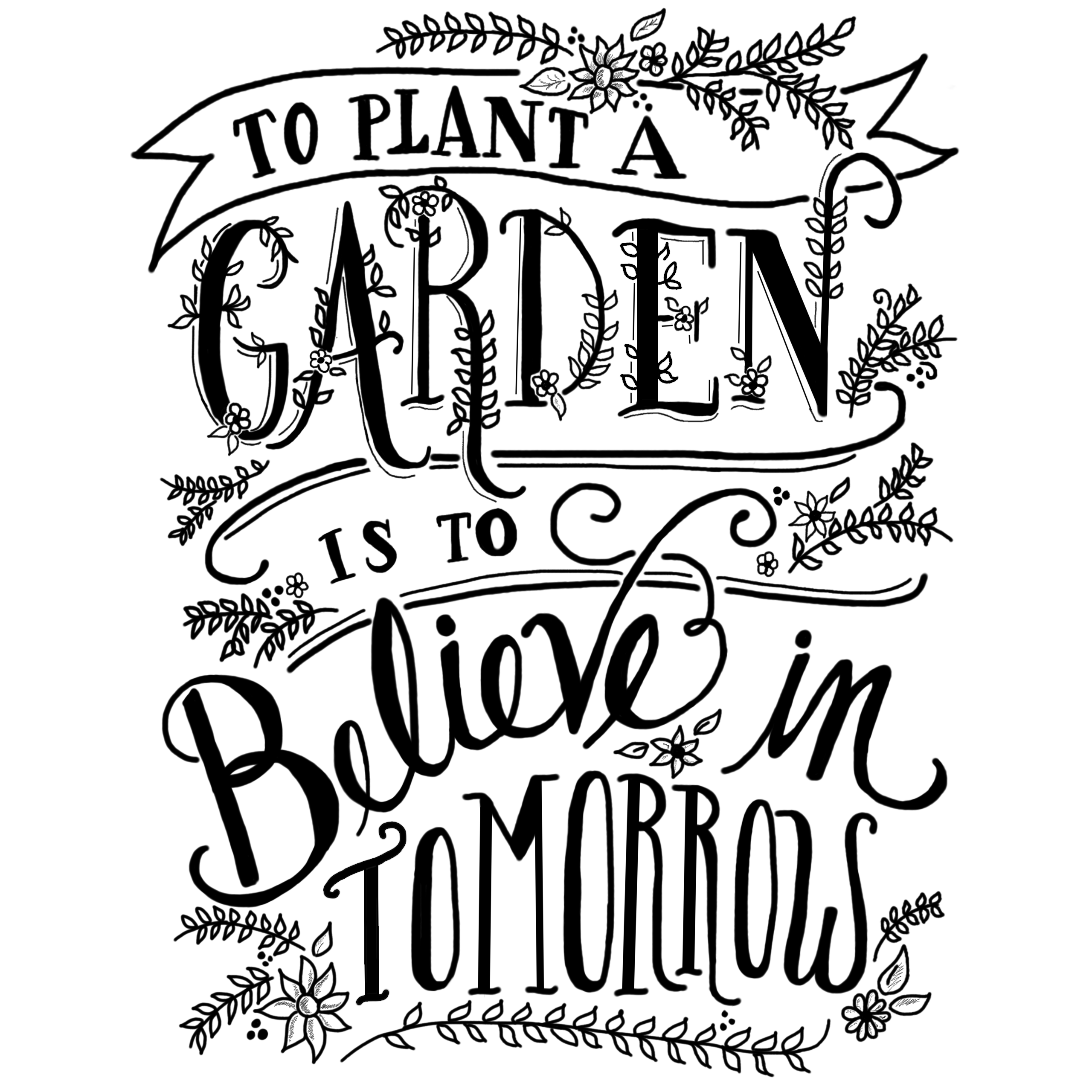 colorpaint draw garden quotes sticker by pauli125art