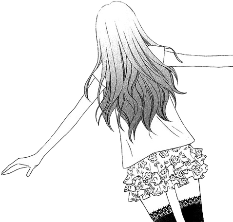 Animegirl Anime Sticker Blackandwhite Aesthetic Freetoe