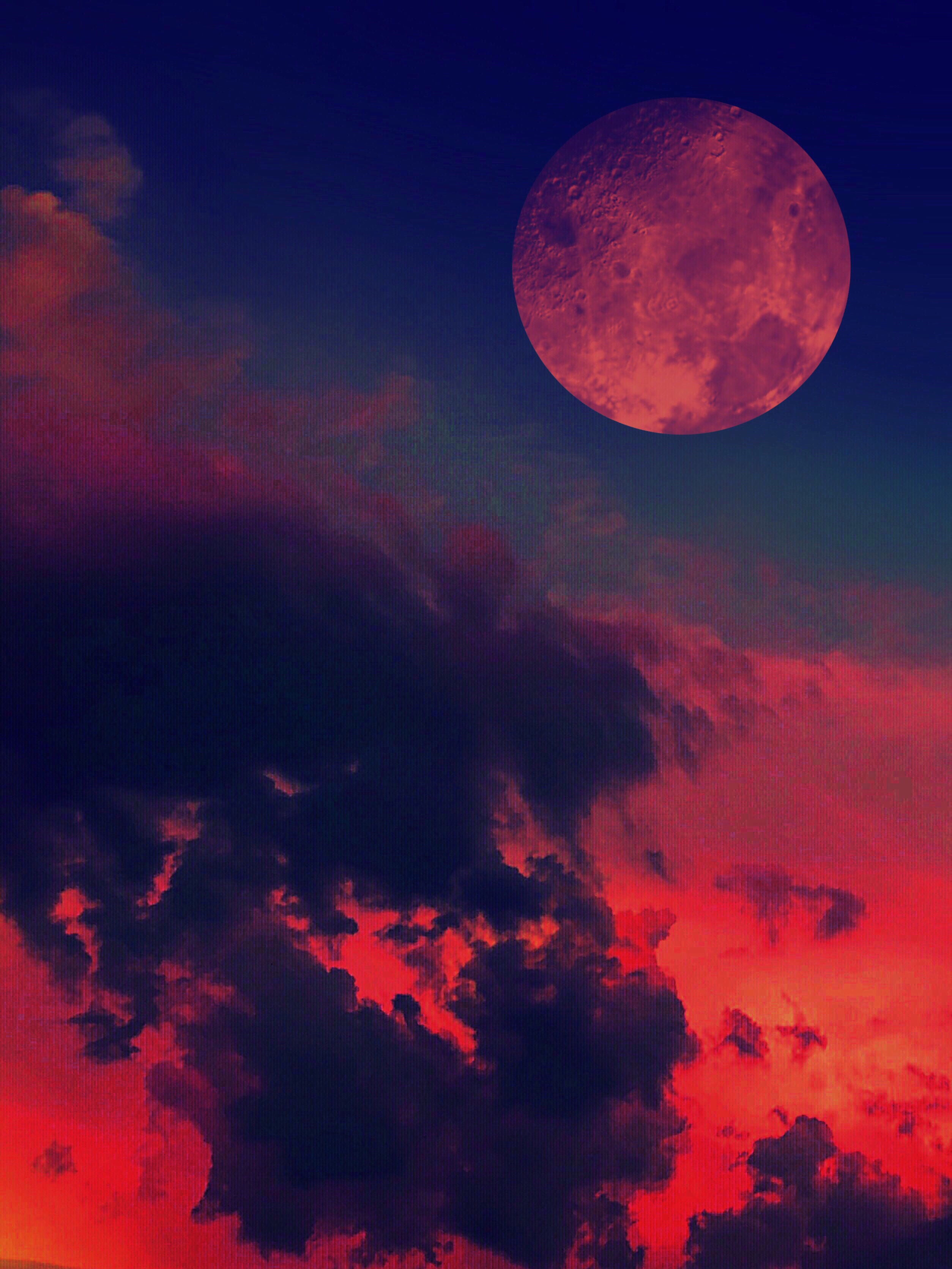 freetoedit skylovers background red moon colorfulsky...