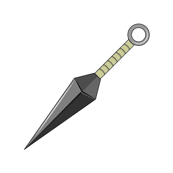 Kunai ninja Sticker by micablablablah