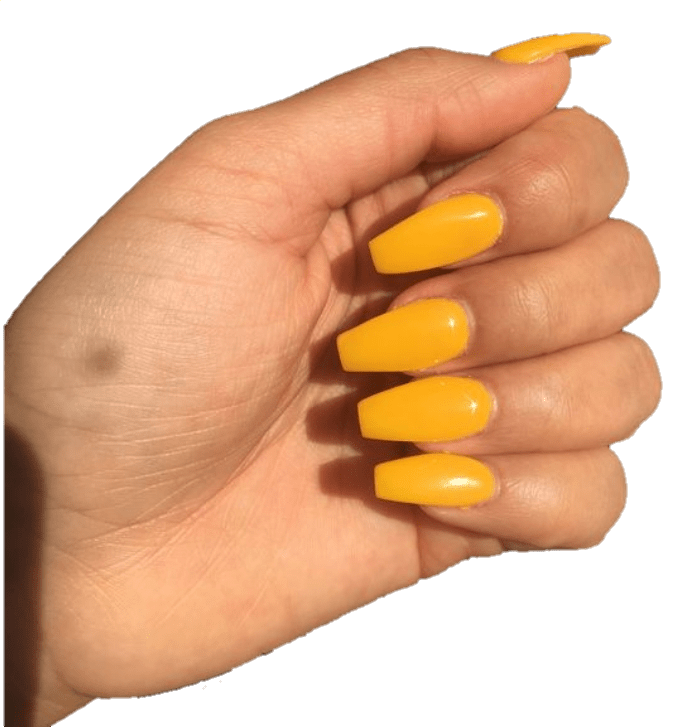 acrylicnails acrylics nails yellow...