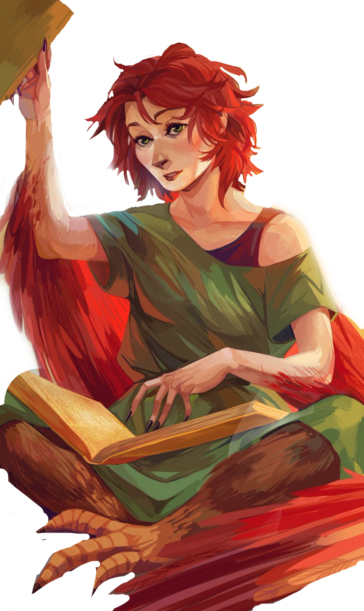 ella ellapjo harpie pjo sticker by bookworm_06