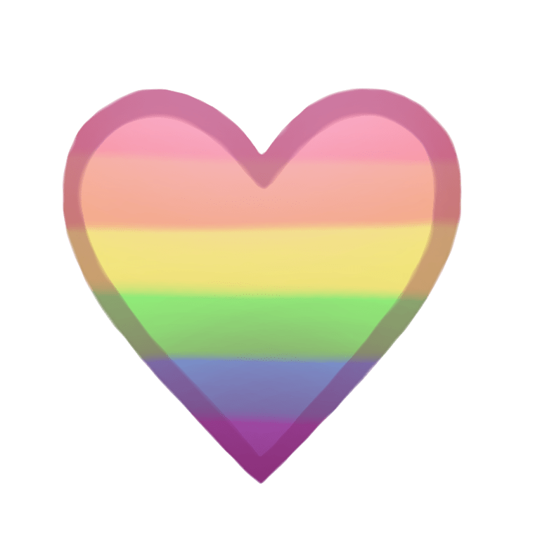 rainbow heart emoji rainbowheart sticker by bunnzii