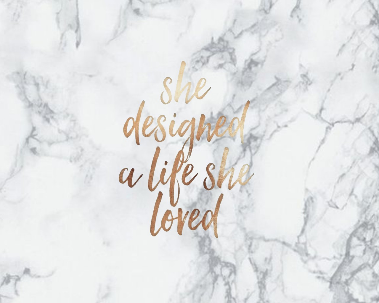 18+ Rose Gold Marble Quote Wallpaper Background