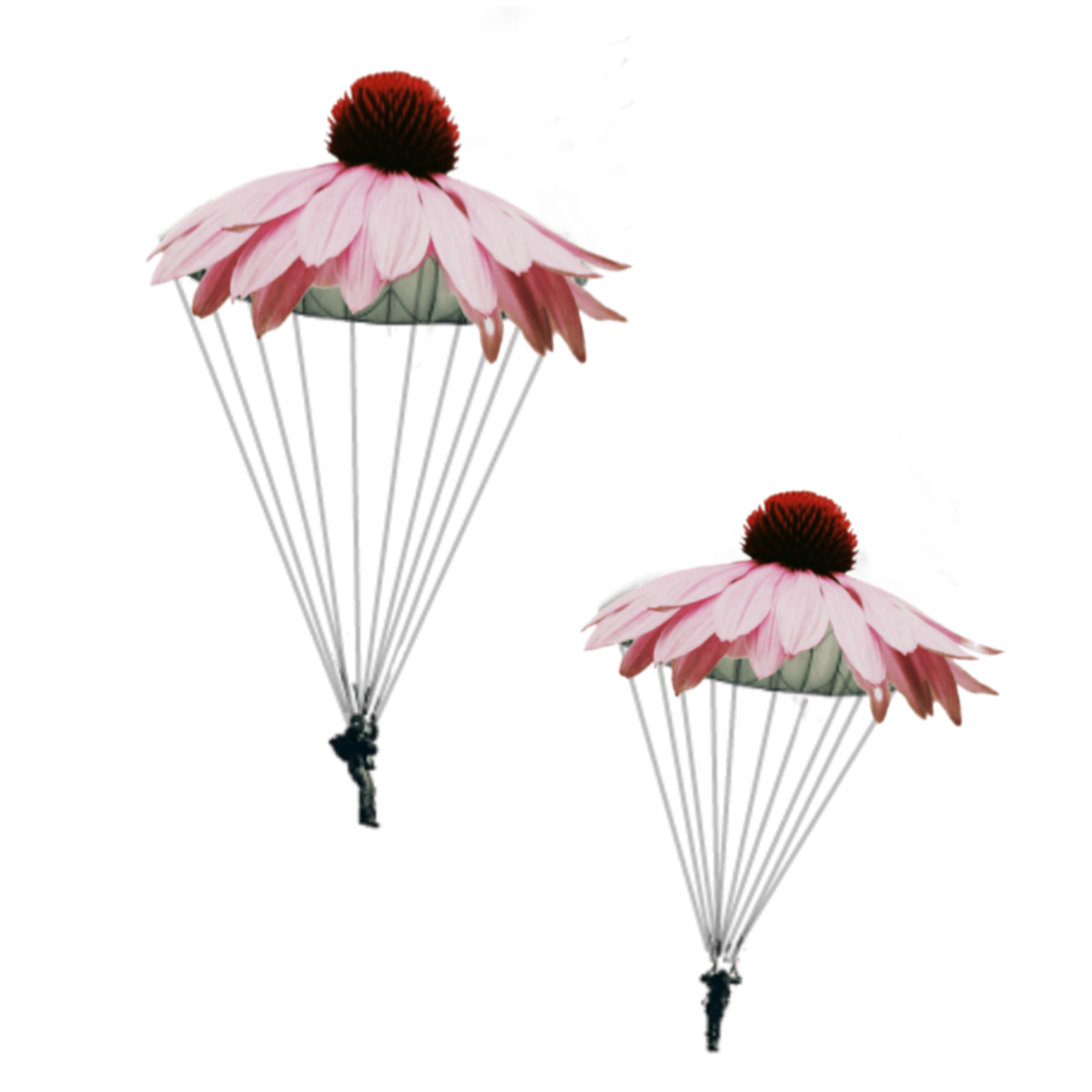 flying flower parachutingremix sticker by simonevdw