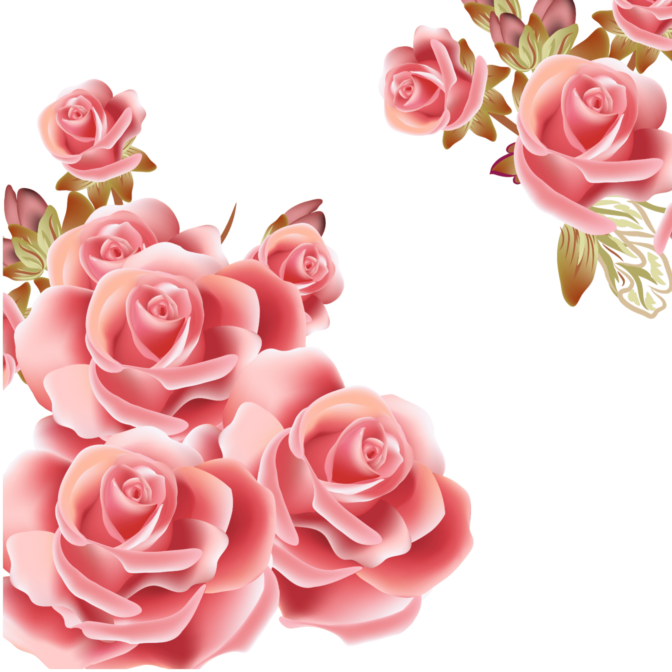 Pink Corner Flowers 229