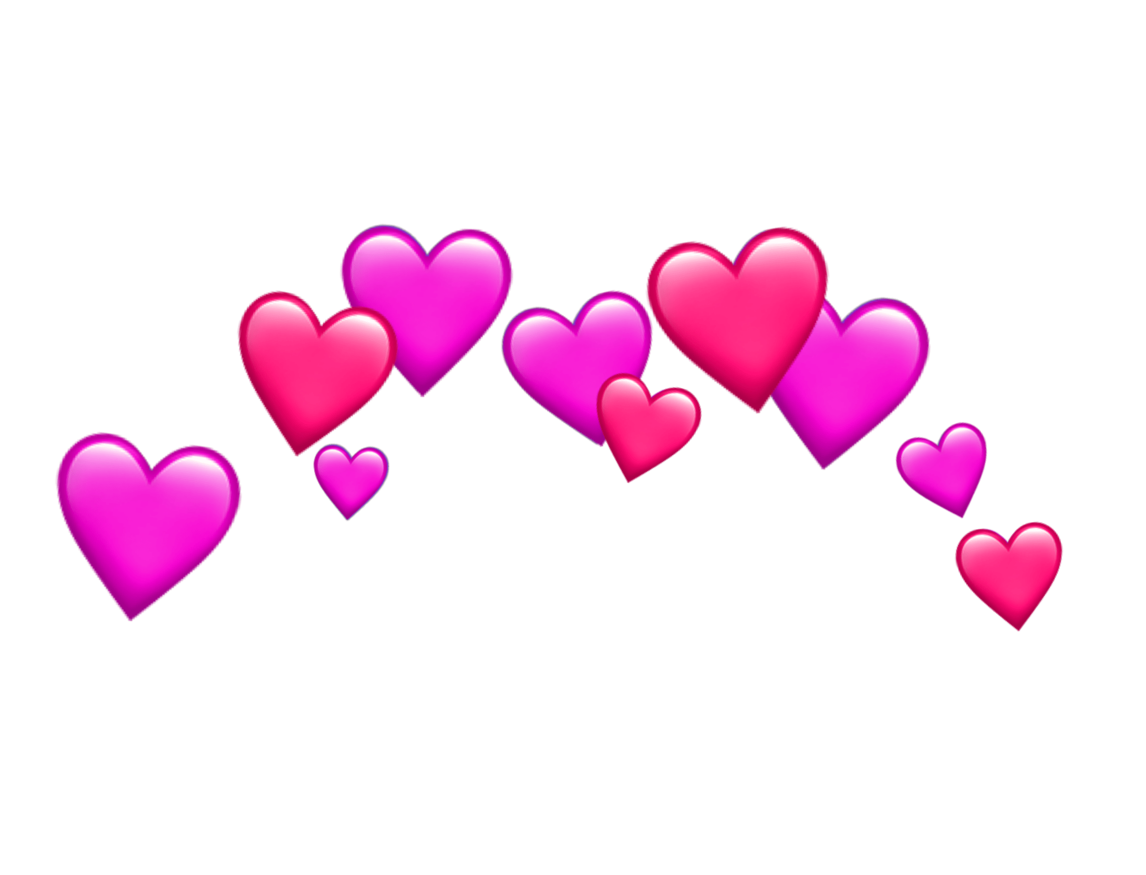 pink heart tumblr hearts sticker emojis iphoneemoji cro...