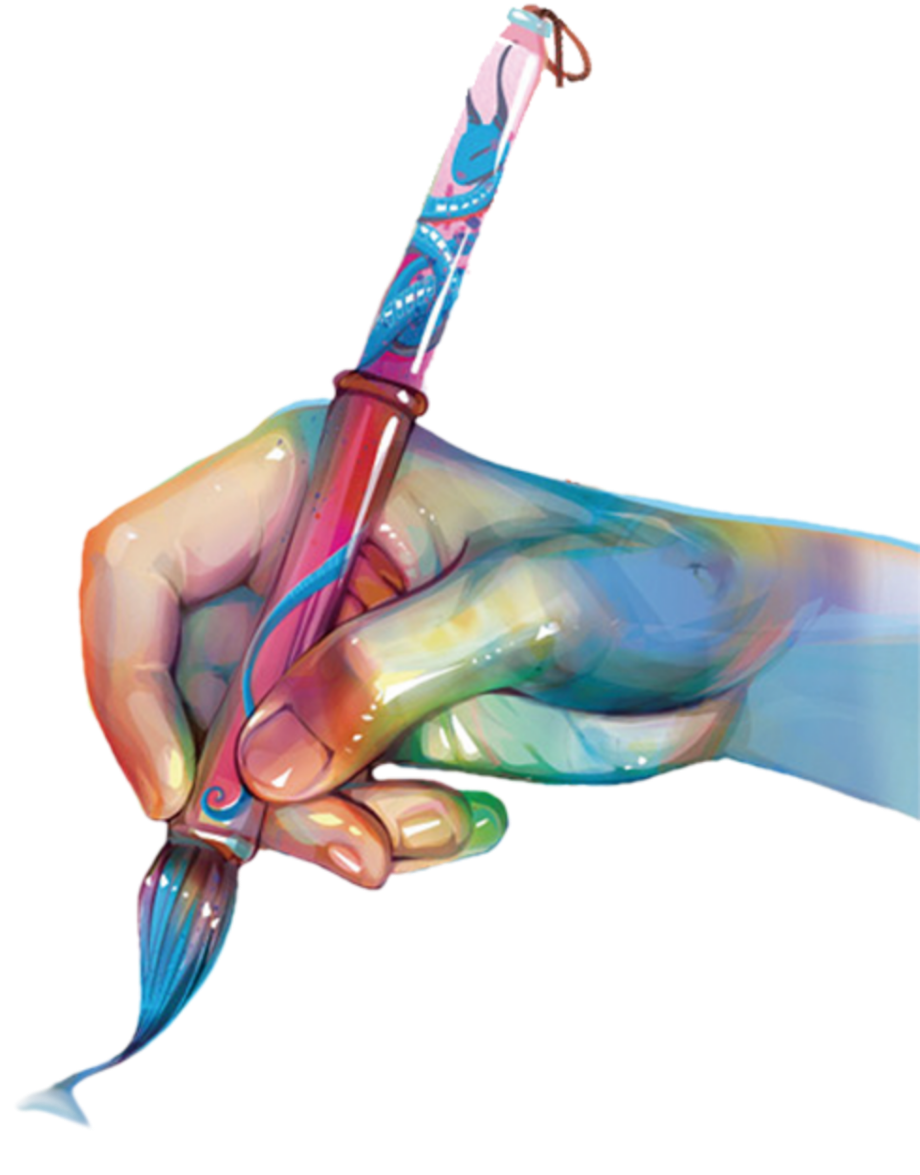 ftestickers hand brush painting paint colorful freetoedit