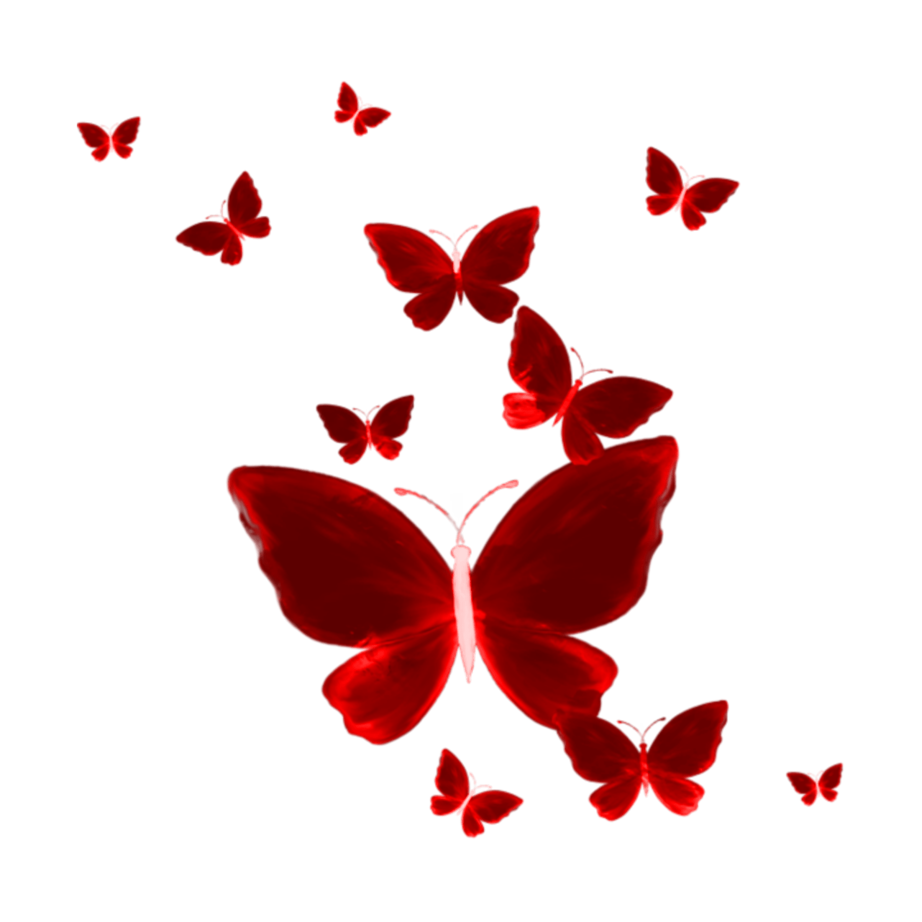 freetoedit red butterflies sticker by kristalfrancinebrown