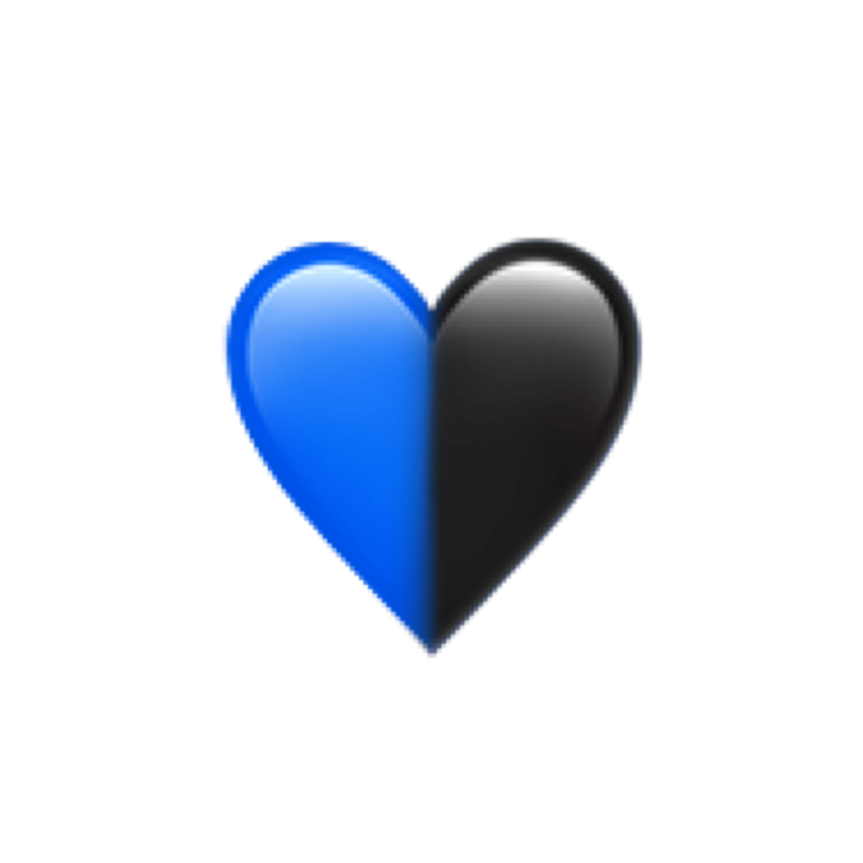 blueheart blackheart blue black sticker by wolgyulnamu