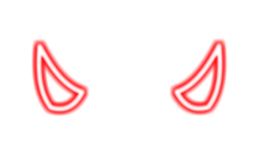 Neon Devil Horns Png Free Logo Image