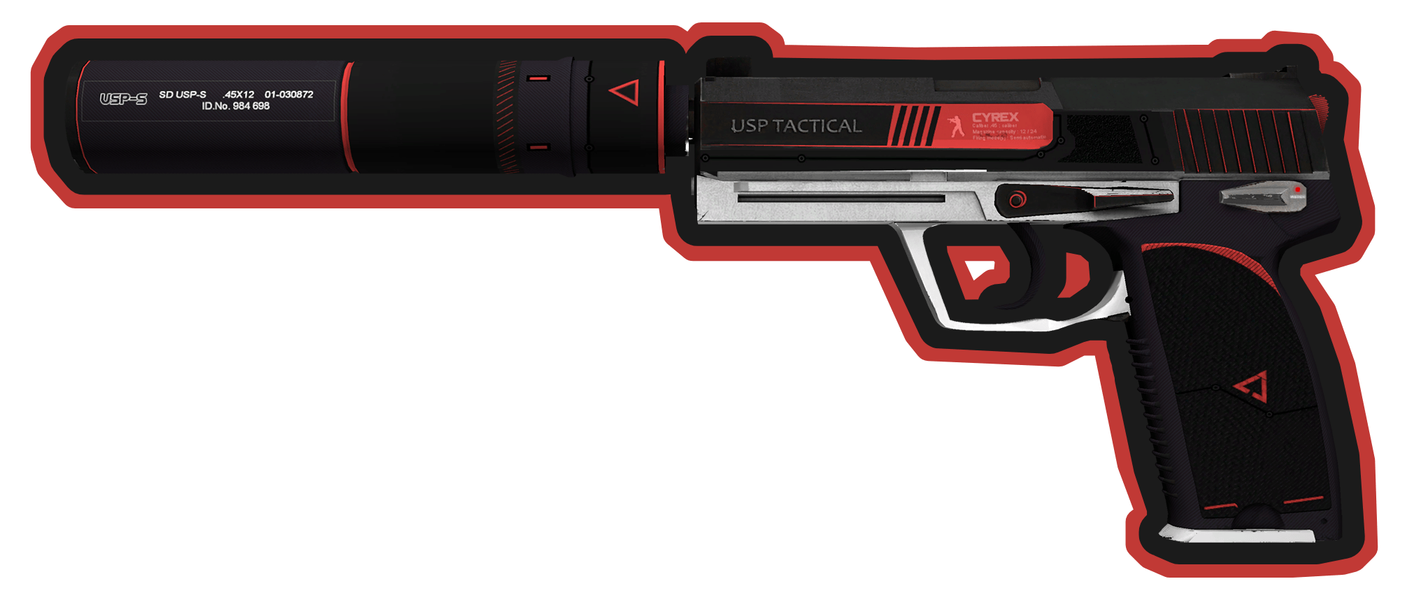 usp cyrex csgo beautiful beatifull scin sticker by fiolet8
