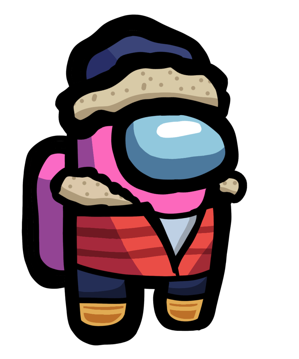 Among us logo pink bondquest