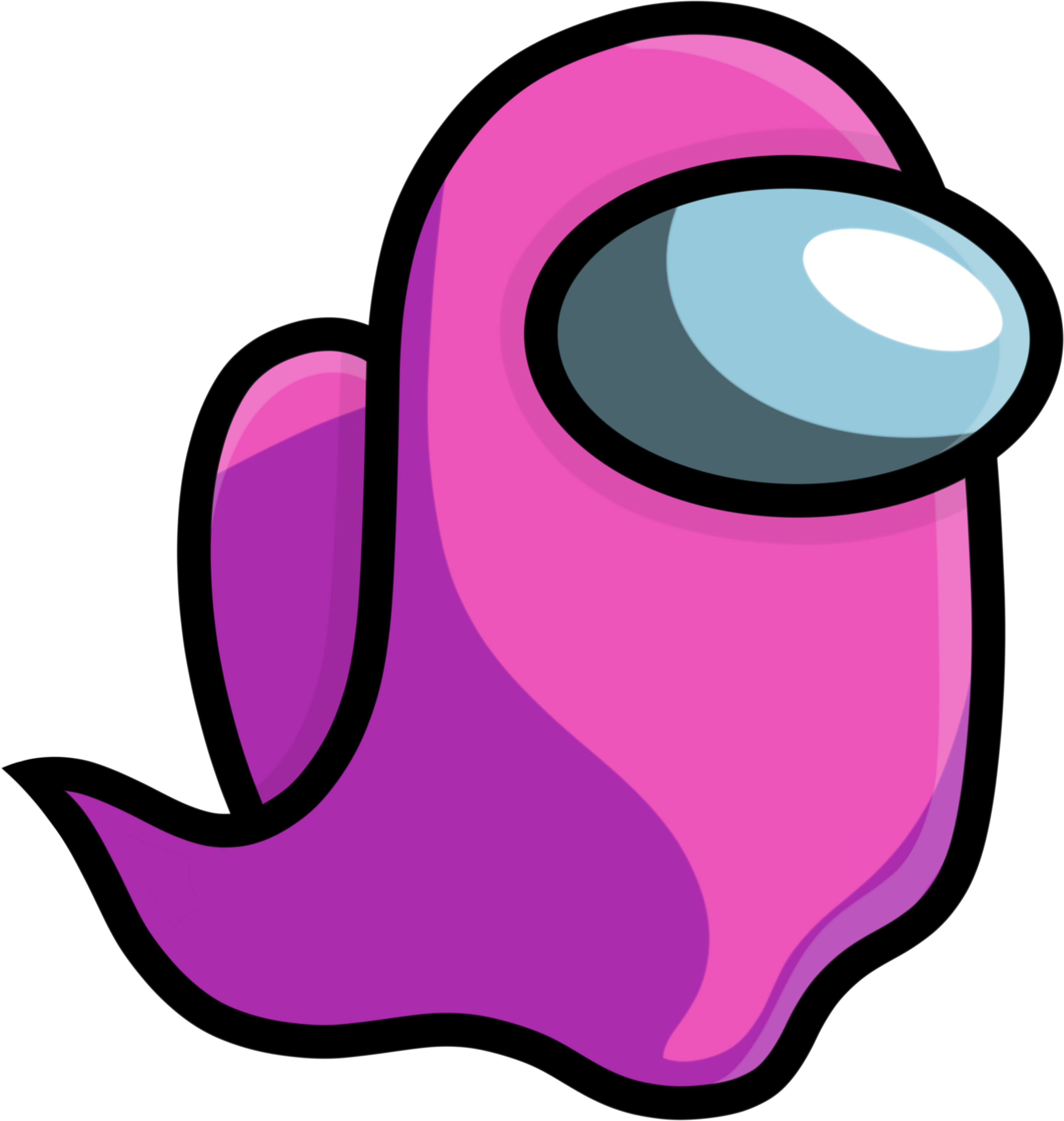 Pink Among Us Character Png Transparent Background Clipart Background