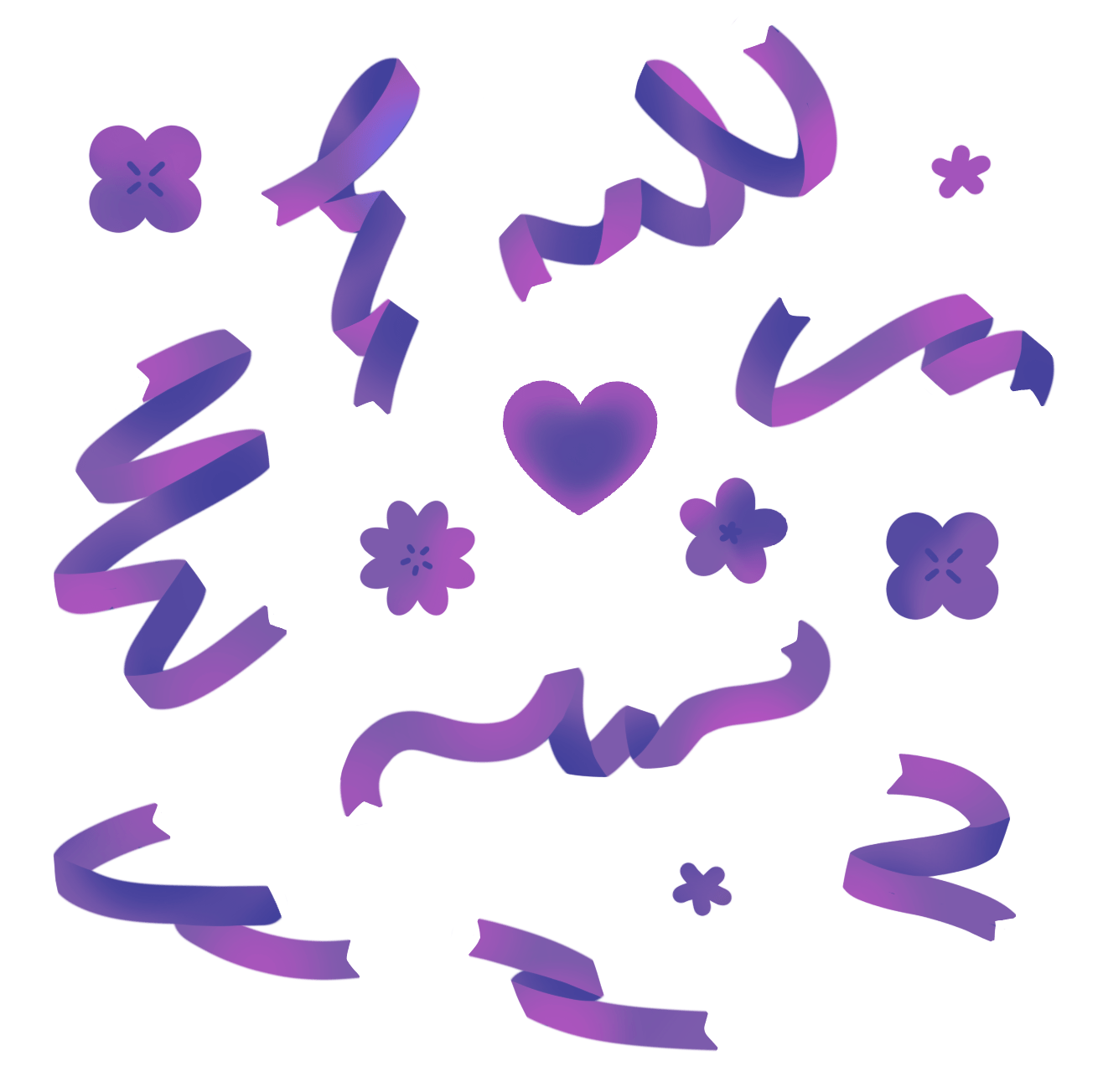 purple confetti confettisticker sticker by dragonwingstew
