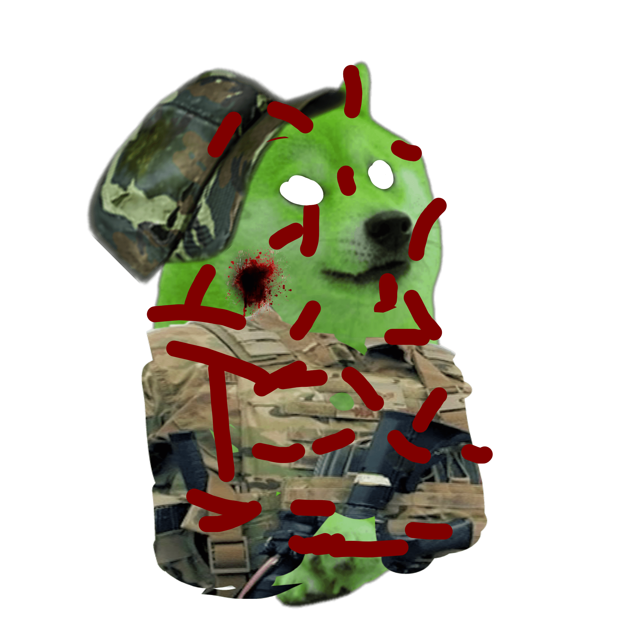 freetoedit cheems doge zombie sticker by servi_ltda