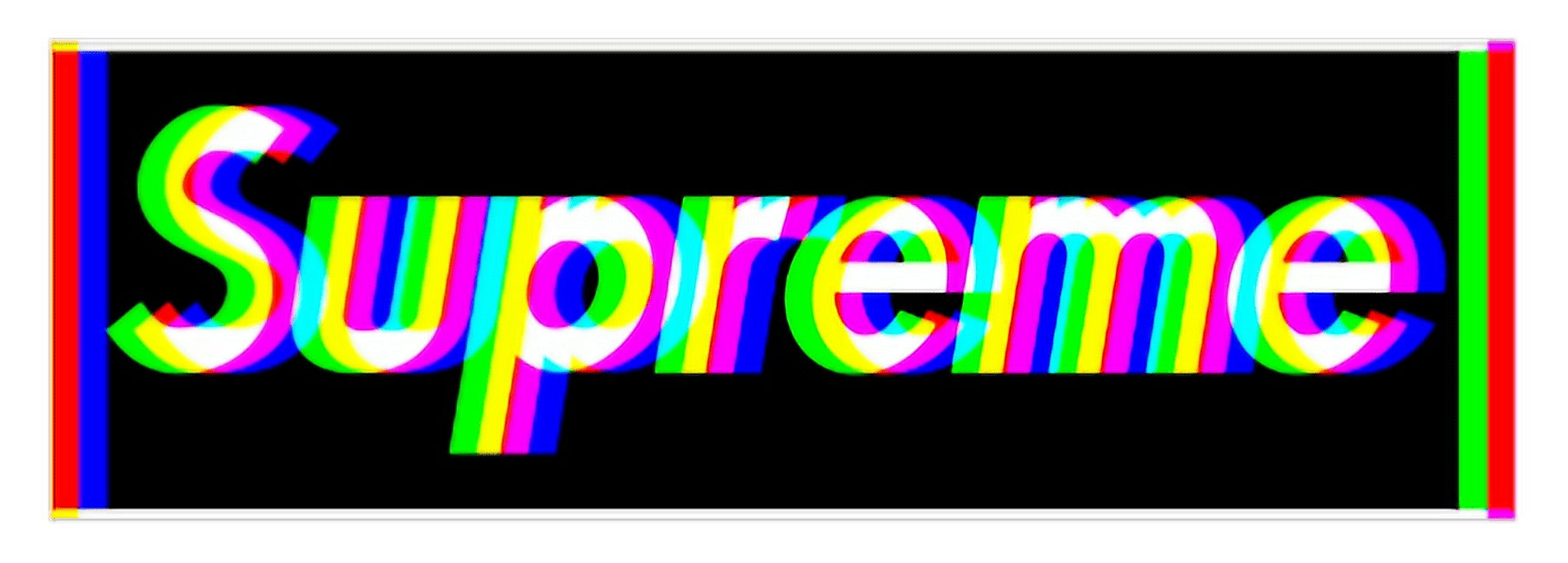 freetoedit supreme glitch tumblr Sticker by 7K