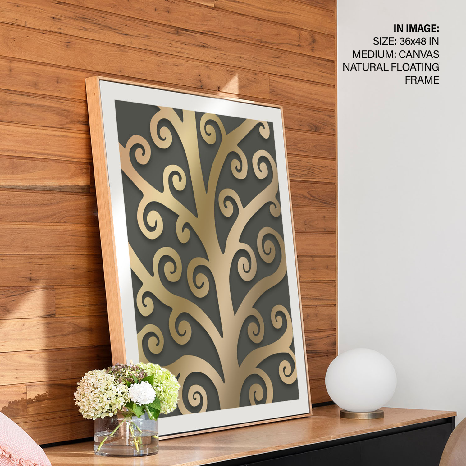 Abstract golden tree branch Wall Art, Hanging Wall Decor, Home Decor