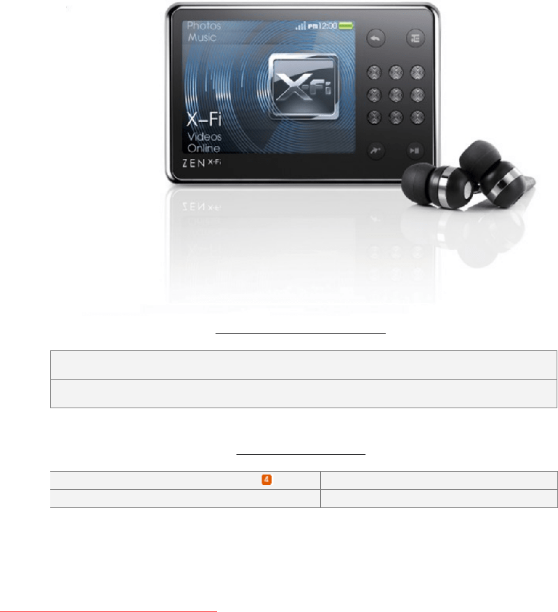 Creative ZEN XFi MP3 Player Audible user manual PDF View