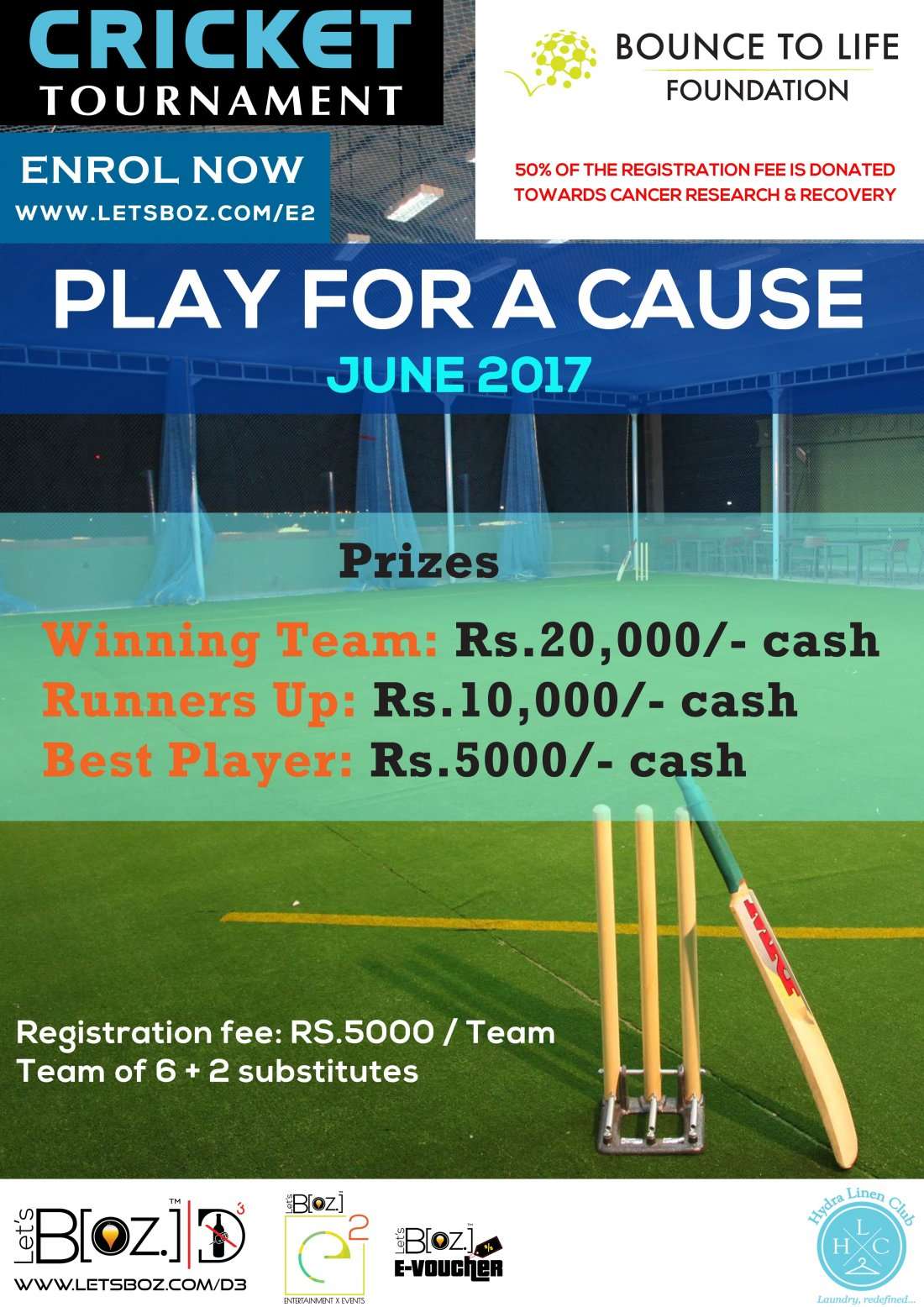 Indoor Cricket Tournament, Netz Cricket, Chennai, 10 June to 11 June