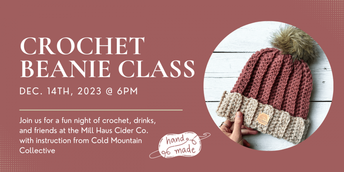 Crochet Beanie Class, Mill Haus Cider, Eatonville, 14 December 2023