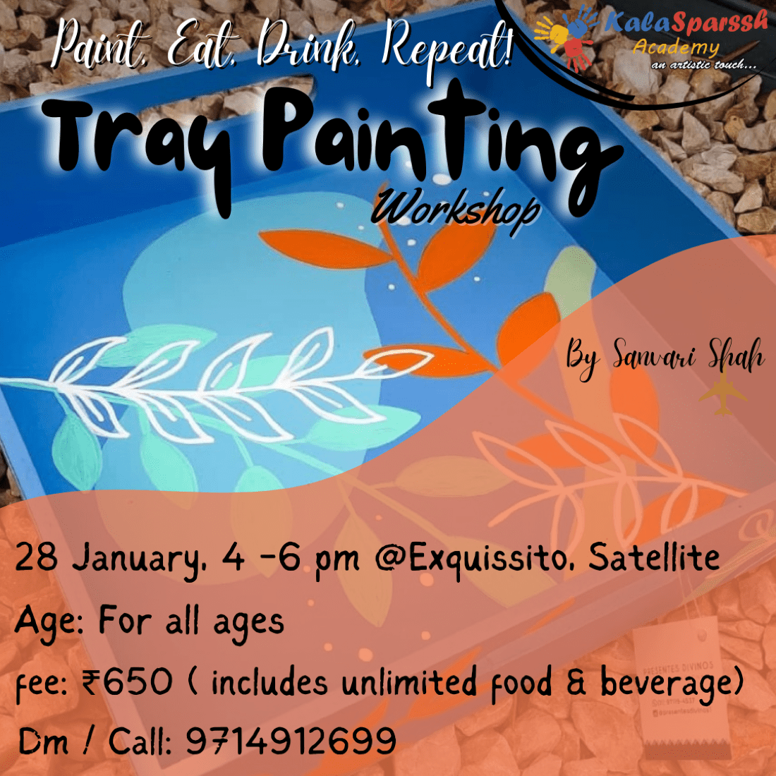 Tray Painting Exquisitto, the bistro cafe , vastrapur