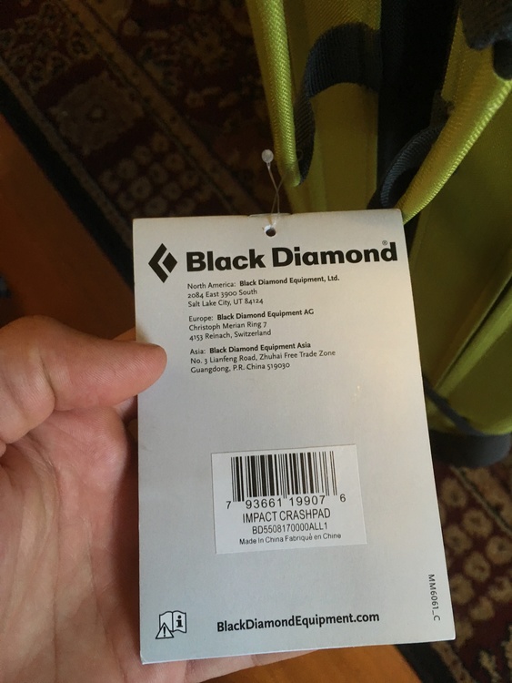 Black Diamond Impact Bouldering Crash Pad BRAND NEW (30 OFF) 140