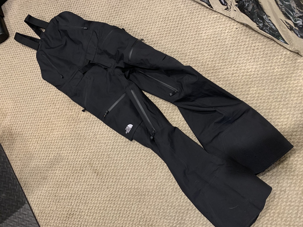 FS women's TNF GoreTex Bib Snow Pants, men's Arc'teryx GoreTex Pro