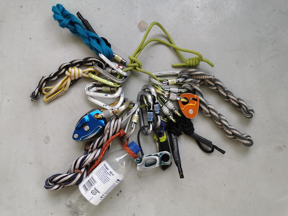 What is your trad or sport climbing rack excluding protection.