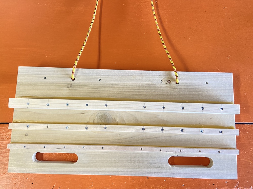 Homemade hangboard