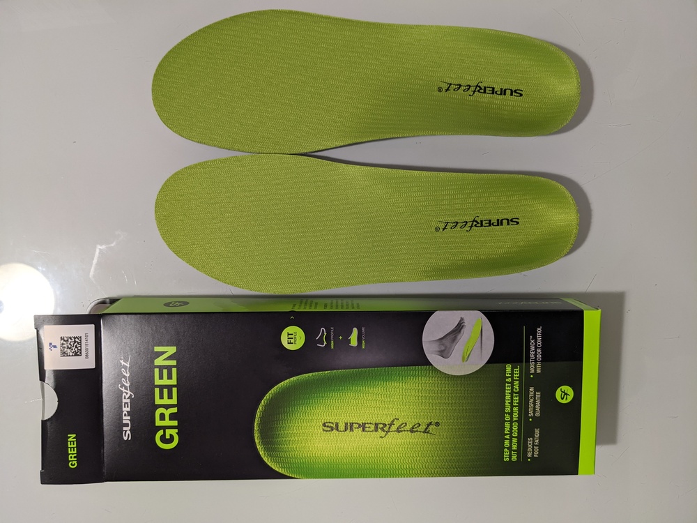 Brand New Green Superfeet. size E. M 9.5 11 SOLD