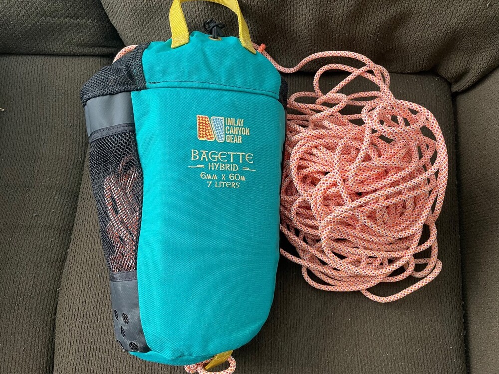 FS Canyoneering Rope, Pull Cord, Bags, and Rap Device