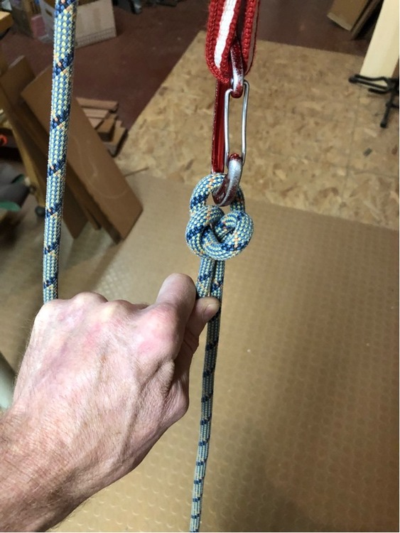 Best knot for rebelay (intermediate anchor) during top rope solo?