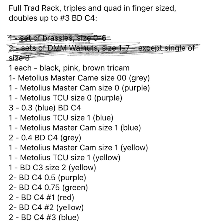 FS Full trad rack BD C4 + Metolius