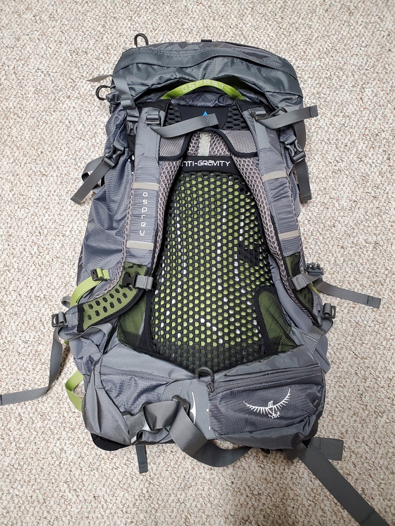 FS Mountain Equipment Fleece, Osprey Atmos Pack, La Sportiva Nepals