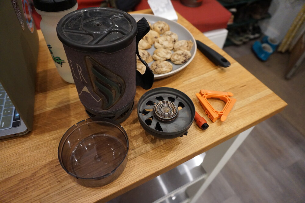 FS Ski Touring Setup, Dynafit Hoji Free 26.5, Jetboil, & Alcohol Stove