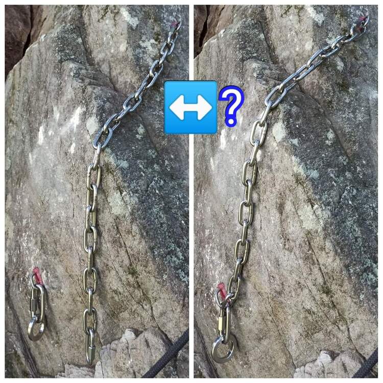 Good alternative to a fixed eye carabiner on staggered open systems