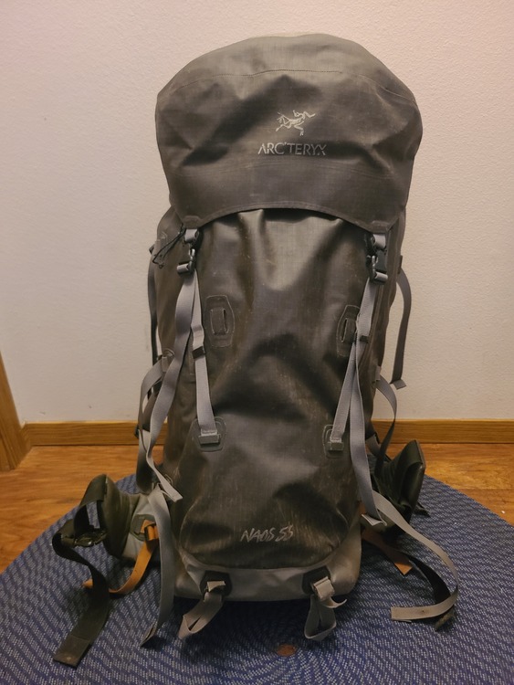 Patagonia puffys, Arcteryx, Stio pants. Arcteryx Naos pack