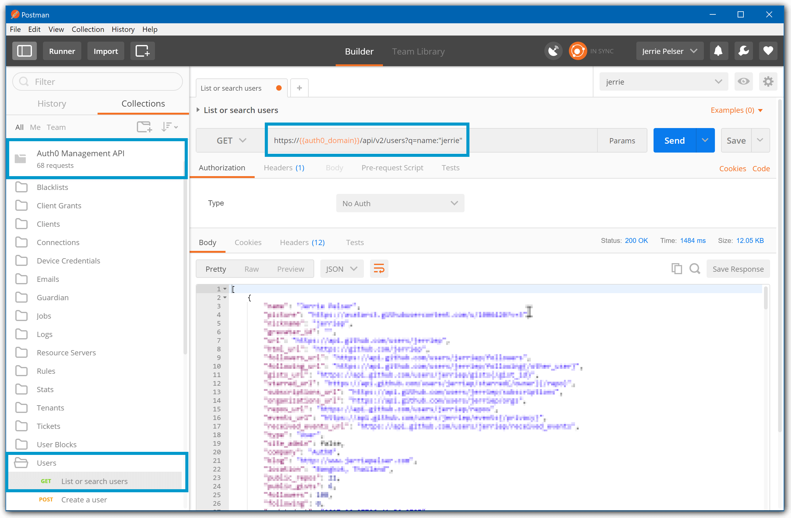 Array of json in postman