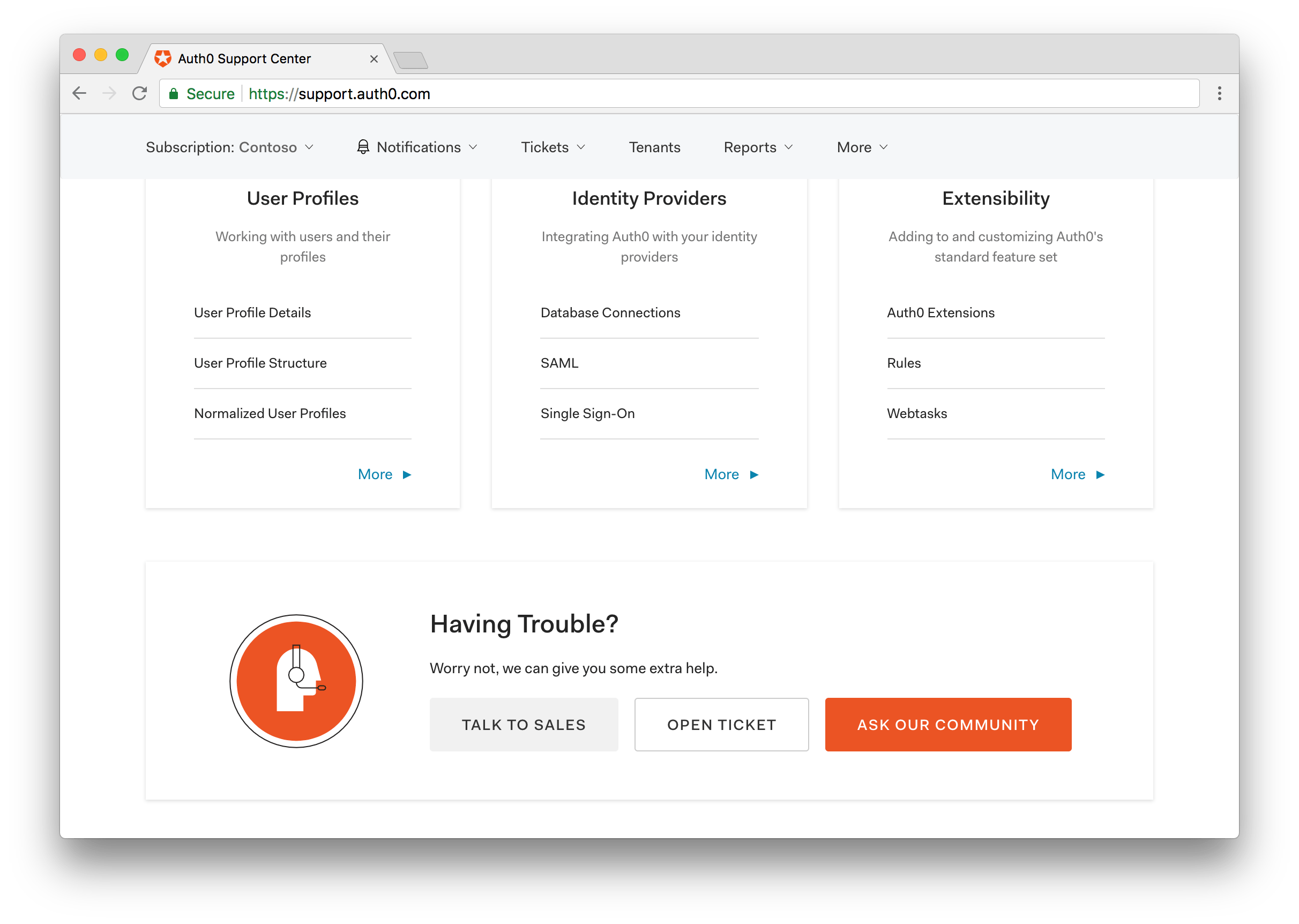 Open and Manage Support Tickets