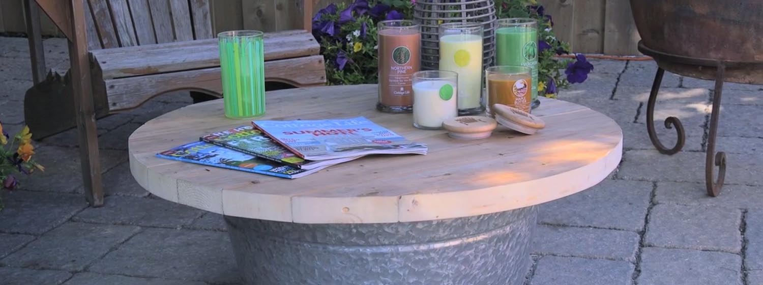 Cottage Life simplified DIY Bucket Table Video belairdirect blog