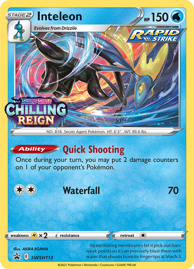 Inteleon (Chilling Reign 43) Bulbapedia, the communitydriven Pokémon