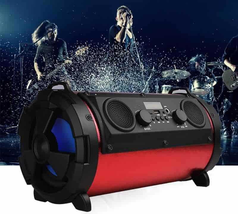 Rental Radio Shaped Outdoor Portable Bluetooth Speaker 16W Subwoofer