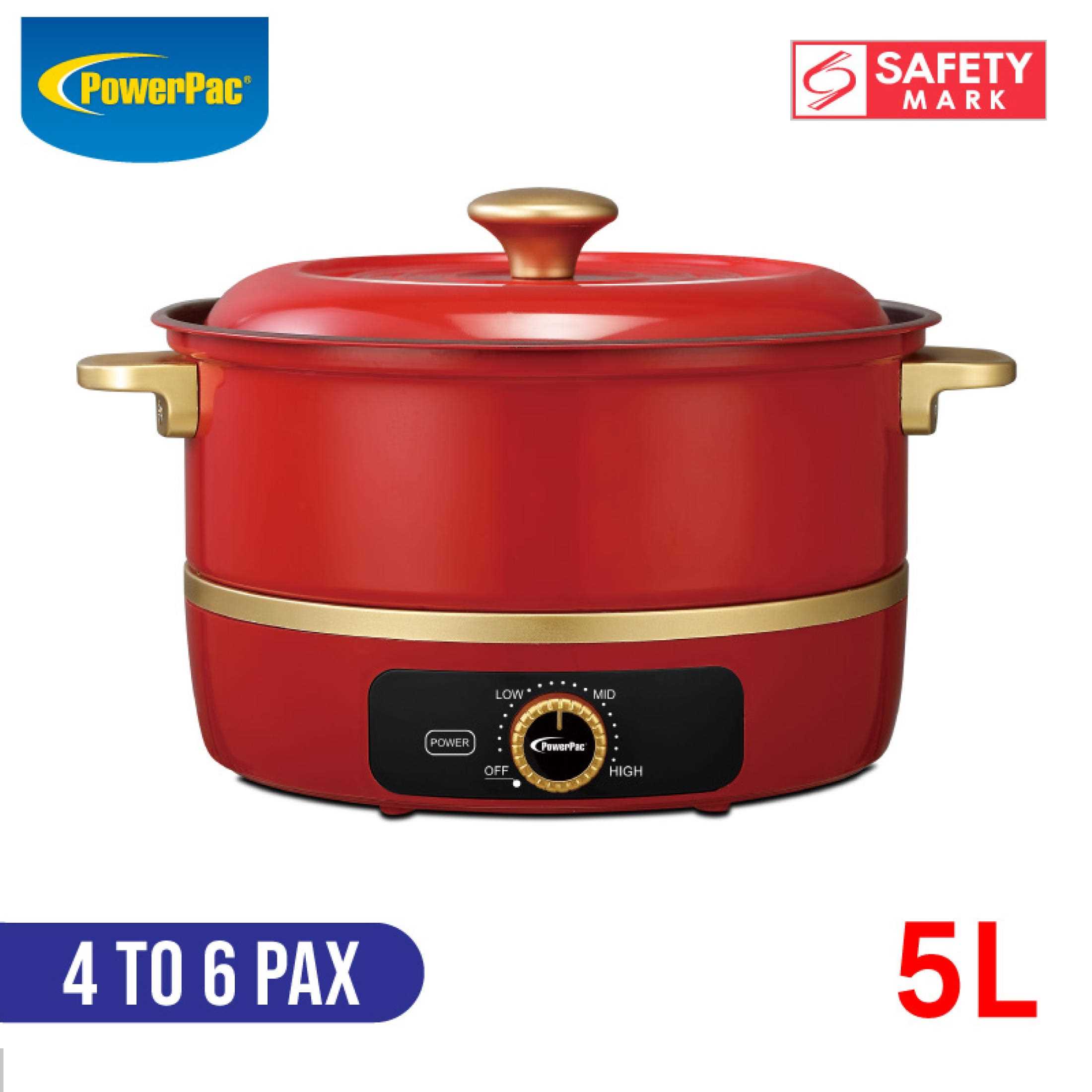 PowerPac PPMC718 Steamboat 5L Multicooker & Hotpot with Nonstick