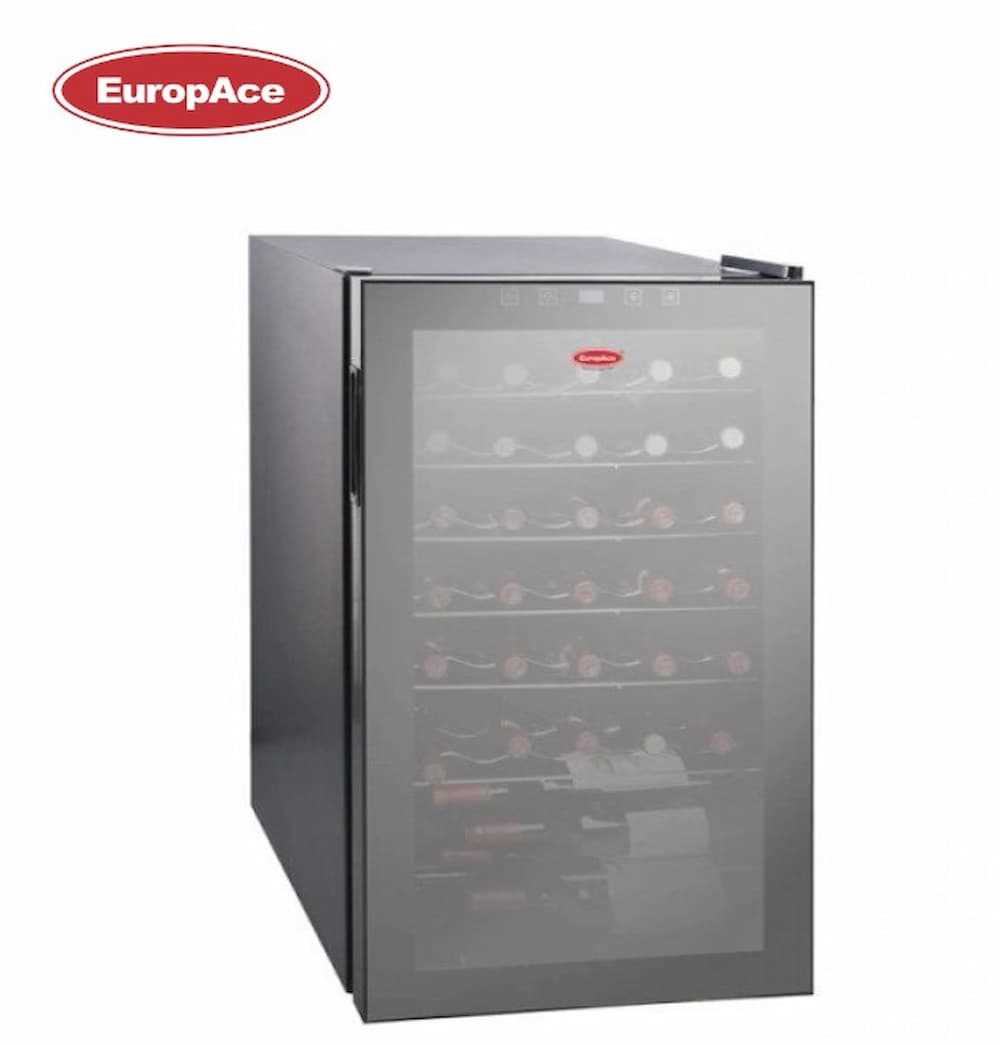 EuropAce EWC331 33 Bottles Wine Chiller With Mirror Glass Door