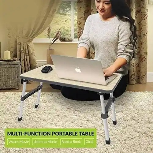 Buy Foldable Bed Table Compact Light Weight Movable Portable Small Size