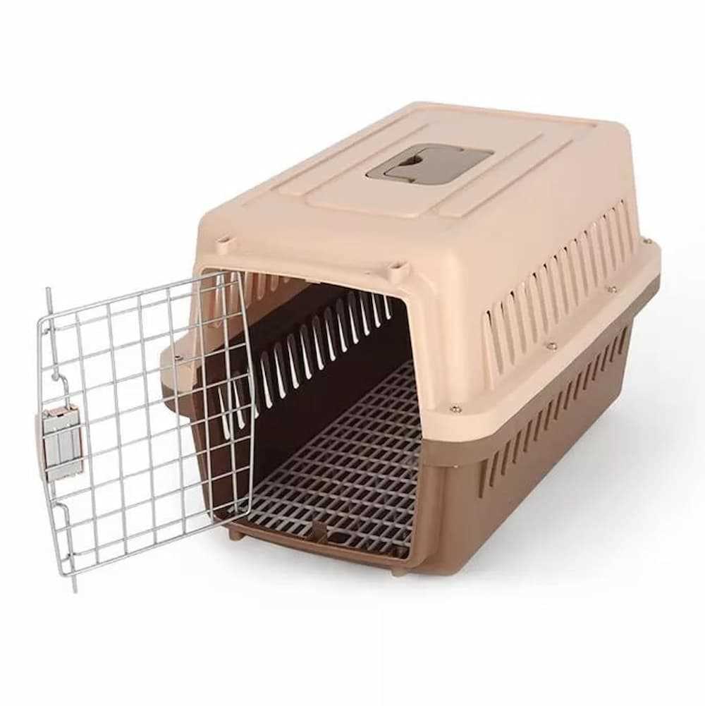 Portable Outgoing Consignment Boxes For Pets Transport Cages Air Transport Cases (PinkBrown