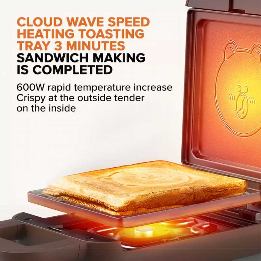 Joyoung (Line Friends) 2 in 1 Sandwich/ Waffle Machine/ Multi
